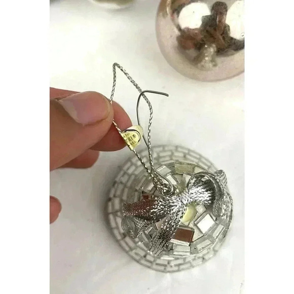 VTG Lot of 8 Mercury Glass Ornaments Mirror Heart Bell Stars Holiday Christmas - Picture 16 of 16